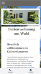 Mobile Screenshot of ferienwohnungamwald-kl.de