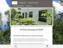 Tablet Screenshot of ferienwohnungamwald-kl.de